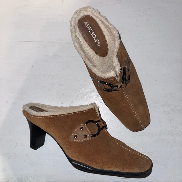 AEROSOLES Shoes - Aerosoles Cinch Shearly Leather Upper Clog Slip On